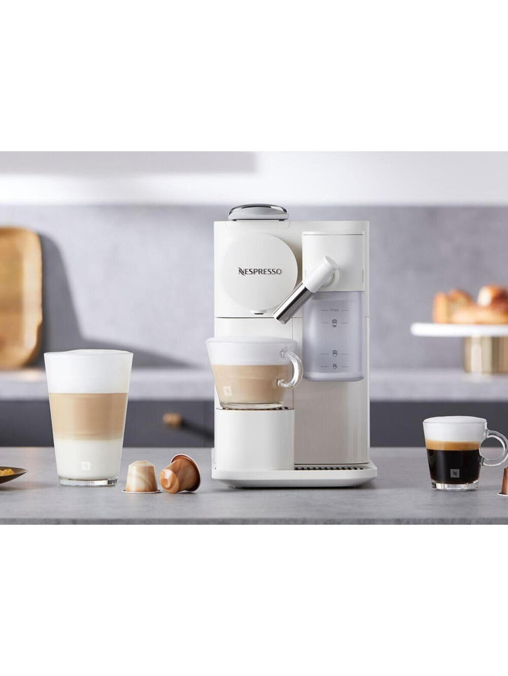 Nespresso Lattissima One Espresso Machine w/ Milk Frother DeLonghi White EN510W